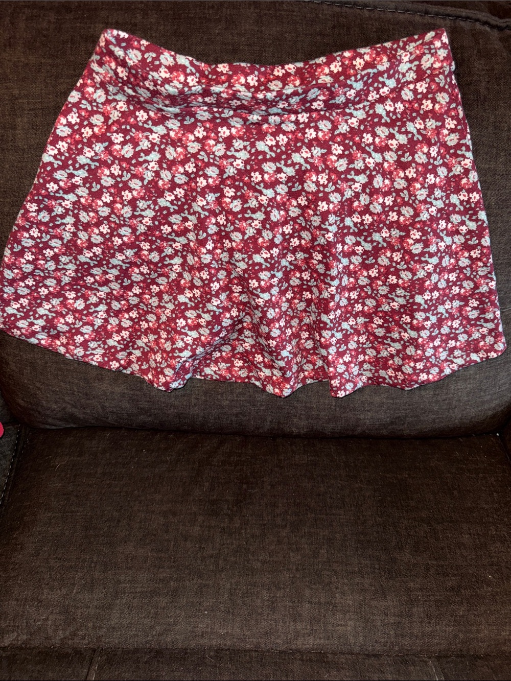NWT- Wet Seal Red Floral Skater Skirt